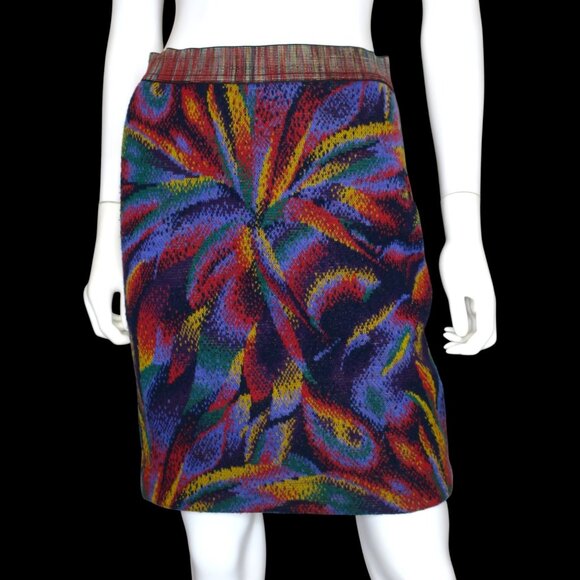 Vintage Missoni Neiman Marcus Italy Sweater Knit Abstract Pencil Skirt 42/Medium - Picture 1 of 6